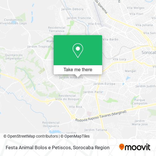 Festa Animal Bolos e Petiscos map
