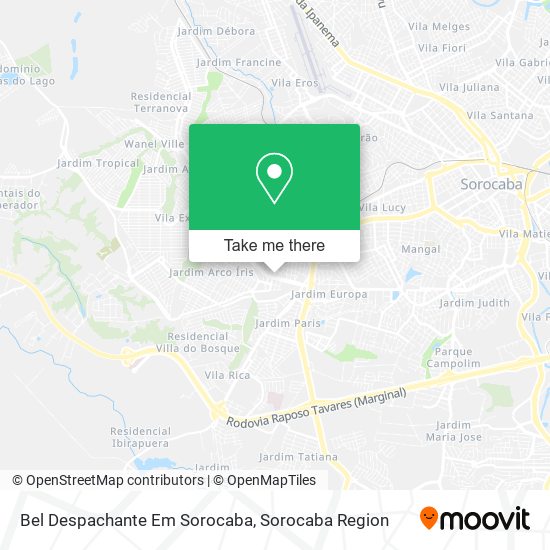 Mapa Bel Despachante Em Sorocaba