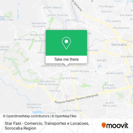 Mapa Star Fast - Comercio, Transportes e Locacoes