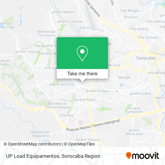 UP Load Equipamentos map