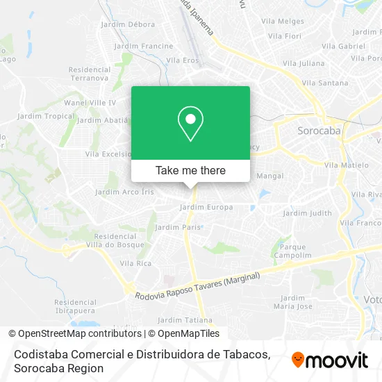 Codistaba Comercial e Distribuidora de Tabacos map