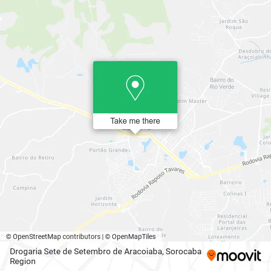 Drogaria Sete de Setembro de Aracoiaba map