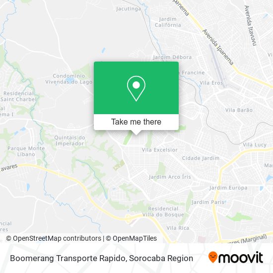 Mapa Boomerang Transporte Rapido