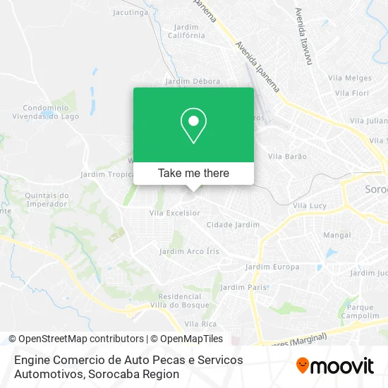 Engine Comercio de Auto Pecas e Servicos Automotivos map