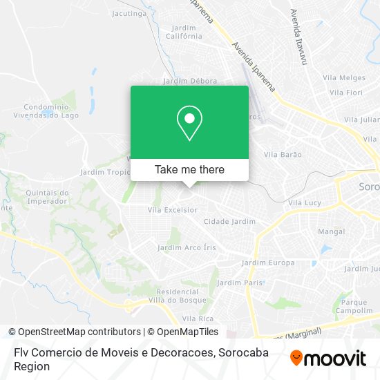 Flv Comercio de Moveis e Decoracoes map