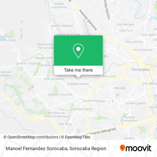 Manoel Fernandes Sorocaba map