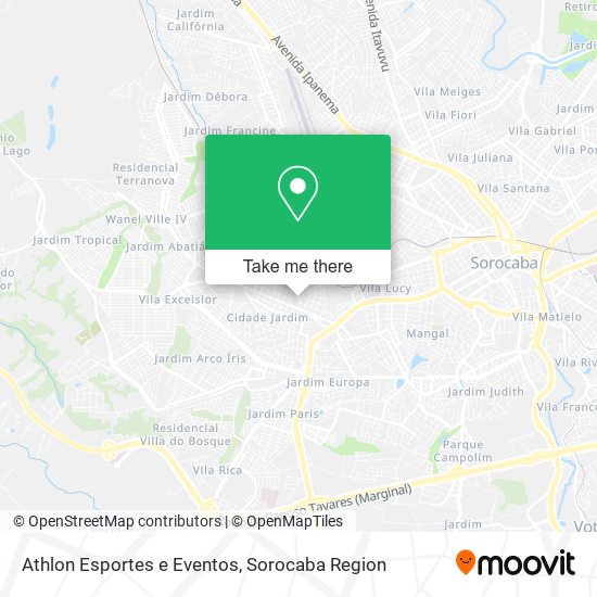 Mapa Athlon Esportes e Eventos