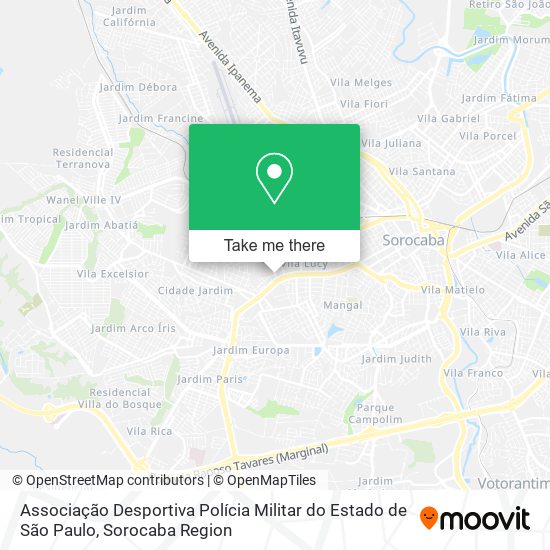 Associação Desportiva Polícia Militar do Estado de São Paulo map