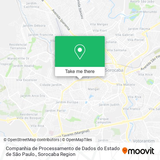 Companhia de Processamento de Dados do Estado de São Paulo. map