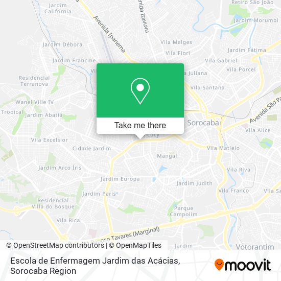 Mapa Escola de Enfermagem Jardim das Acácias