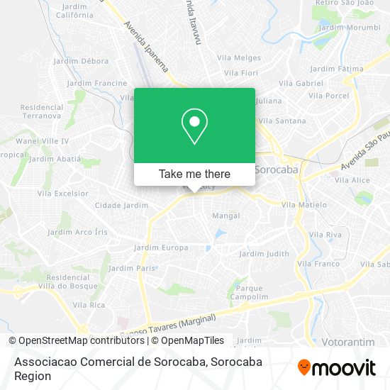 Mapa Associacao Comercial de Sorocaba