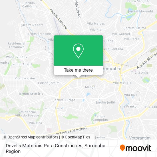 Mapa Develis Materiais Para Construcoes