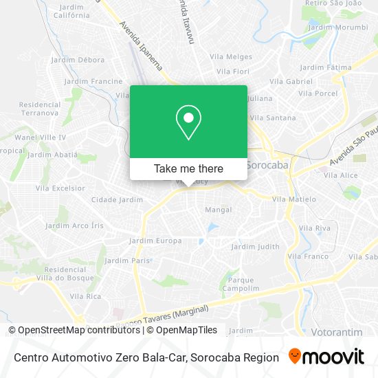 Centro Automotivo Zero Bala-Car map