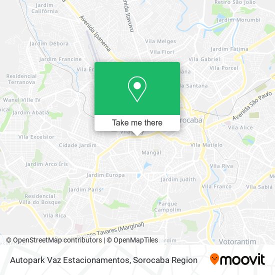 Mapa Autopark Vaz Estacionamentos