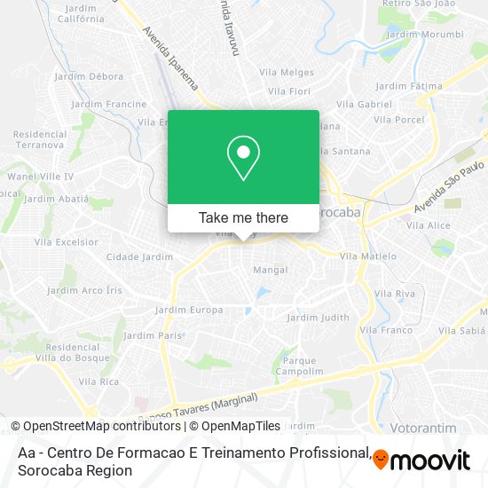 Aa - Centro De Formacao E Treinamento Profissional map