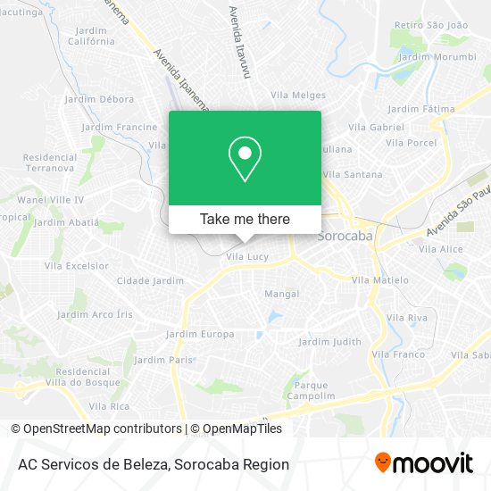 AC Servicos de Beleza map