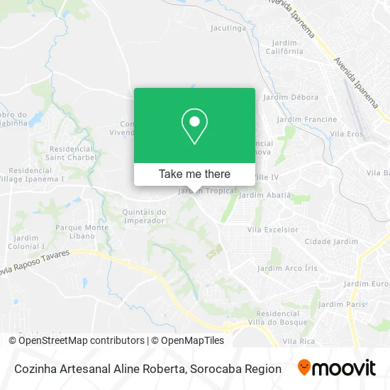 Cozinha Artesanal Aline Roberta map