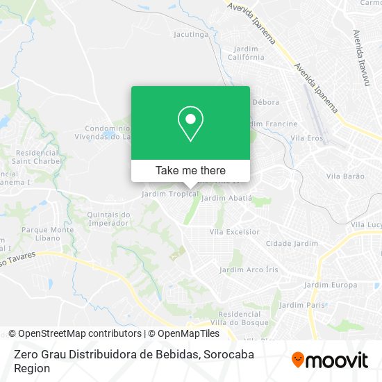 Zero Grau Distribuidora de Bebidas map