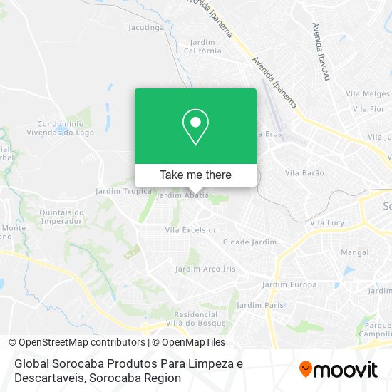 Mapa Global Sorocaba Produtos Para Limpeza e Descartaveis