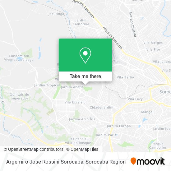 Mapa Argemiro Jose Rossini Sorocaba