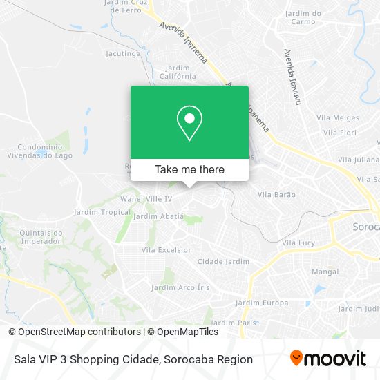 Sala VIP 3 Shopping Cidade map