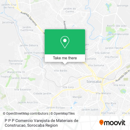 P P P Comercio Varejista de Materiais de Construcao map