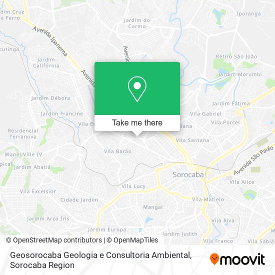 Mapa Geosorocaba Geologia e Consultoria Ambiental