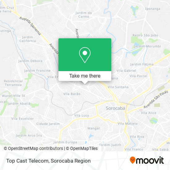 Mapa Top Cast Telecom