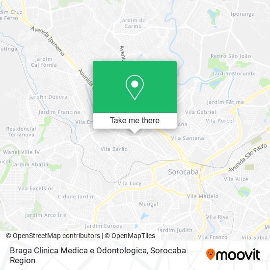 Mapa Braga Clinica Medica e Odontologica