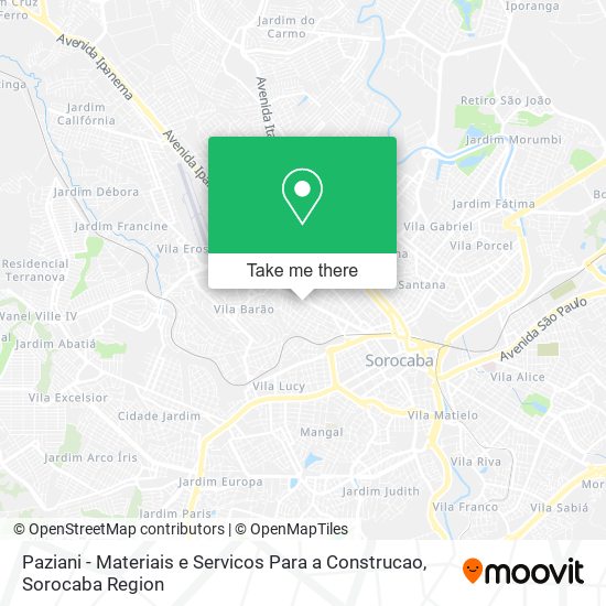 Paziani - Materiais e Servicos Para a Construcao map