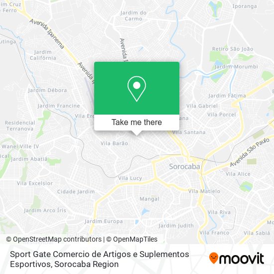 Mapa Sport Gate Comercio de Artigos e Suplementos Esportivos