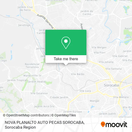 NOVA PLANALTO AUTO PECAS SOROCABA map