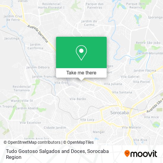 Tudo Gostoso Salgados and Doces map