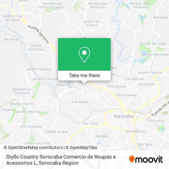 Styllo Country Sorocaba Comercio de Roupas e Acessorios L map