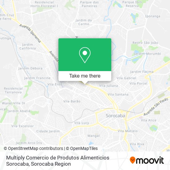 Multiply Comercio de Produtos Alimenticios Sorocaba map