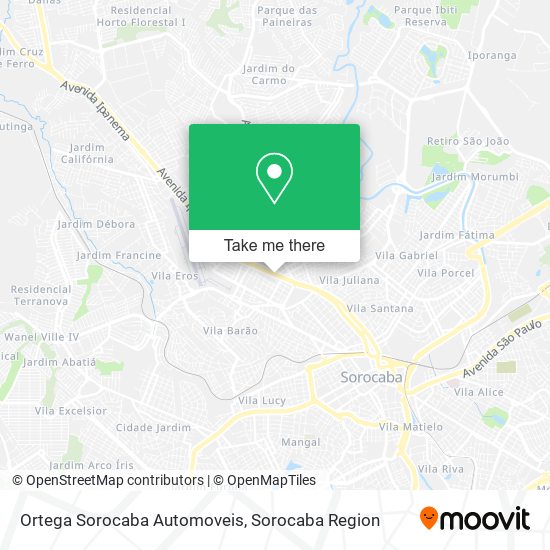 Ortega Sorocaba Automoveis map