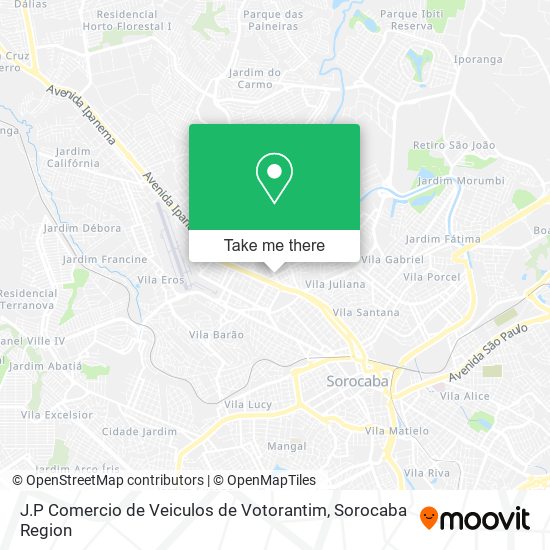J.P Comercio de Veiculos de Votorantim map