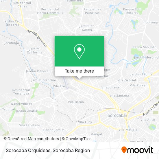 Sorocaba Orquideas map