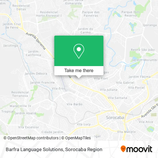 Barfra Language Solutions map