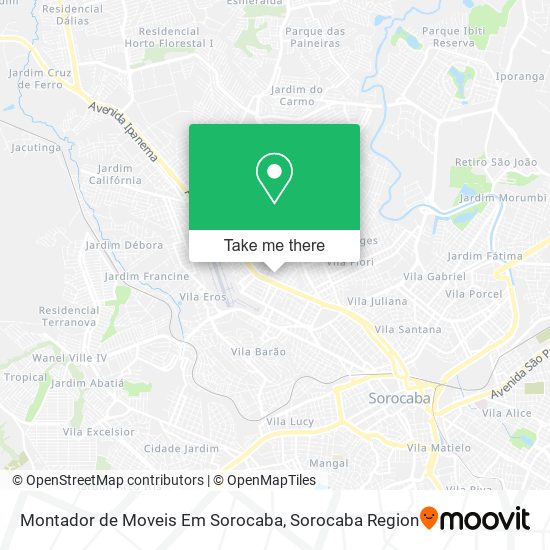 Mapa Montador de Moveis Em Sorocaba