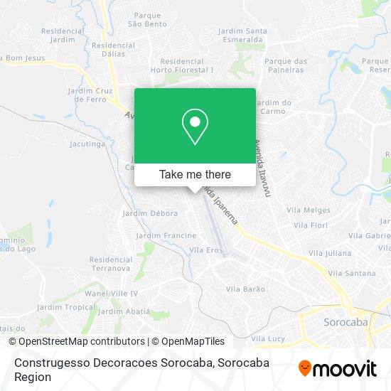 Construgesso Decoracoes Sorocaba map