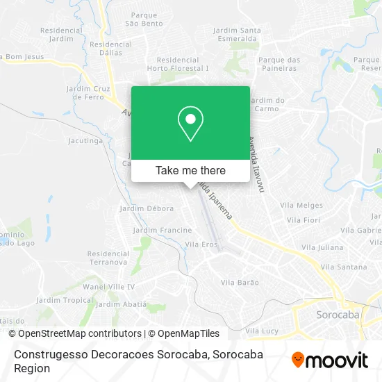 Construgesso Decoracoes Sorocaba map