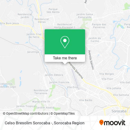 Celso Bresolim Sorocaba - map