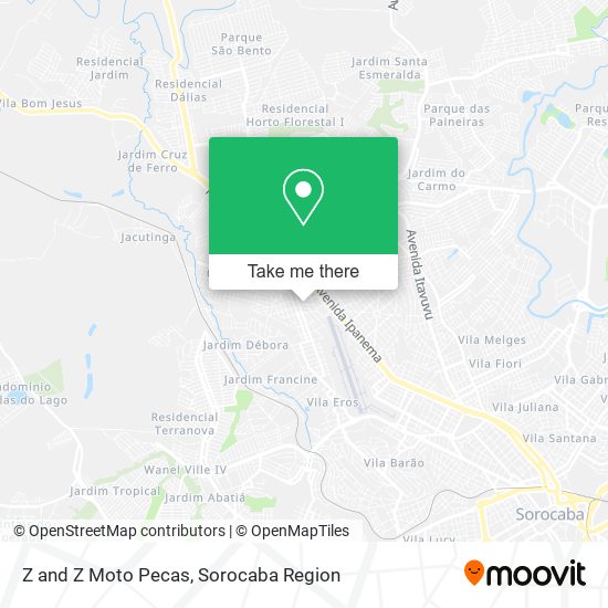 Z and Z Moto Pecas map