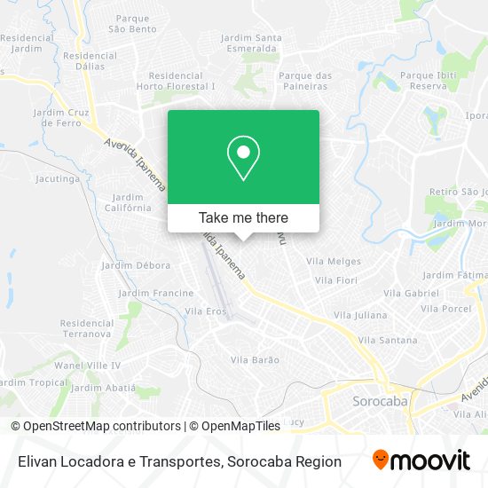 Elivan Locadora e Transportes map