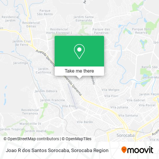 Joao R dos Santos Sorocaba map