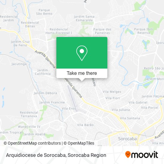 Arquidiocese de Sorocaba map