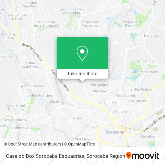 Casa do Box Sorocaba Esquadrias map