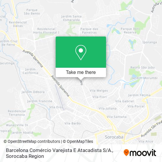 Barcelona Comércio Varejista E Atacadista S / A. map