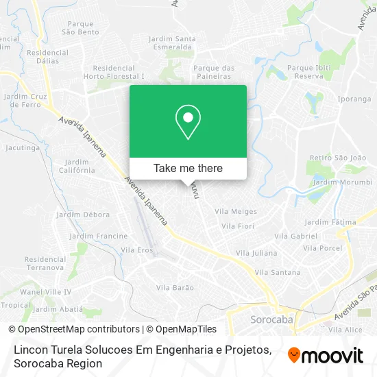 Lincon Turela Solucoes Em Engenharia e Projetos map